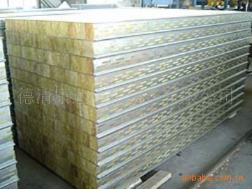 【巖棉夾芯板(圖),烘道板,保溫板,隔板,防火板,夾心板】價格,廠家,圖片,活動房,德清康達凈化設備-